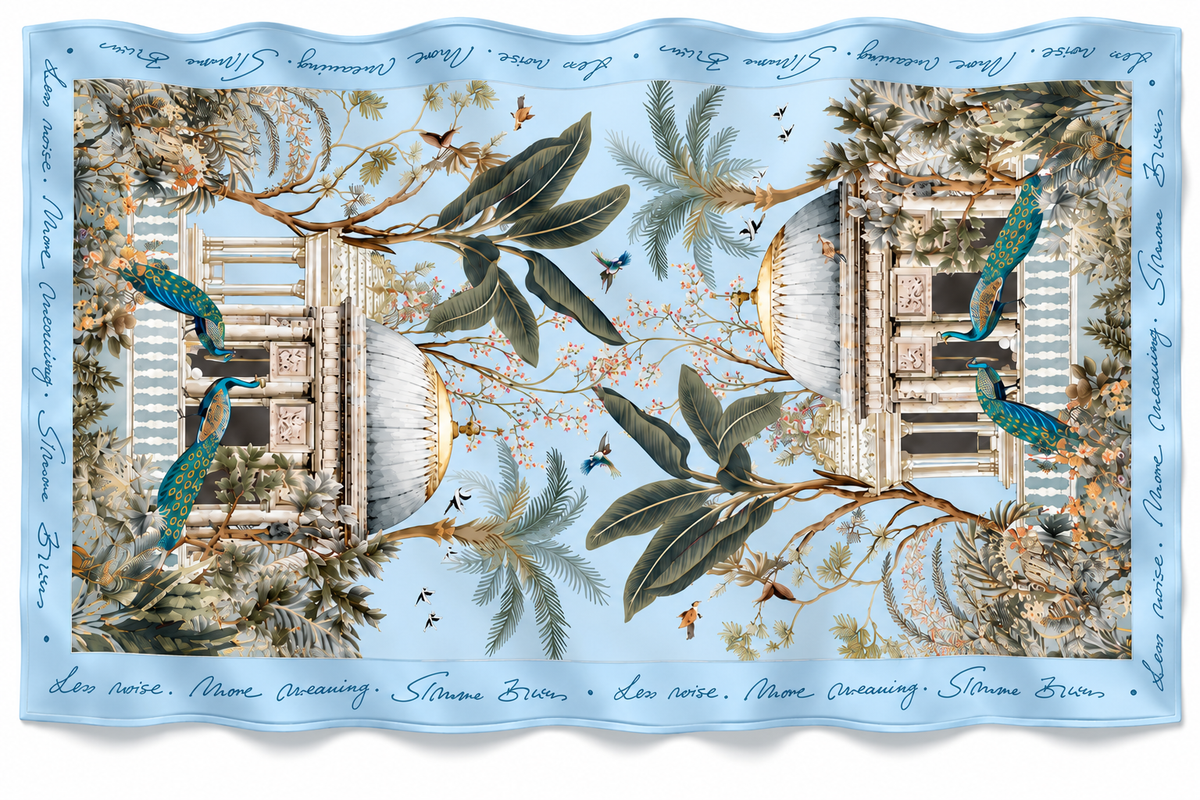 PEATEMPIO CASHMERE SCARF - LIGHT BLUE