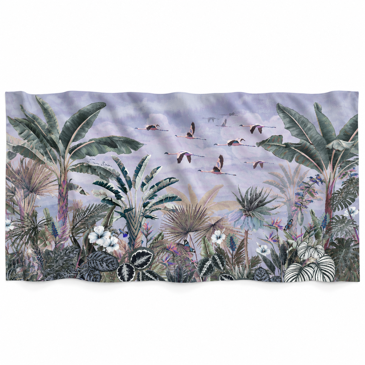FLAMINGO CASHMERE SCARF - LIGHT BLUE