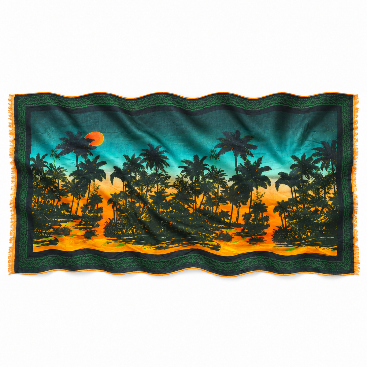 SOLEA CASHMERE SCARF - DARK GREEN
