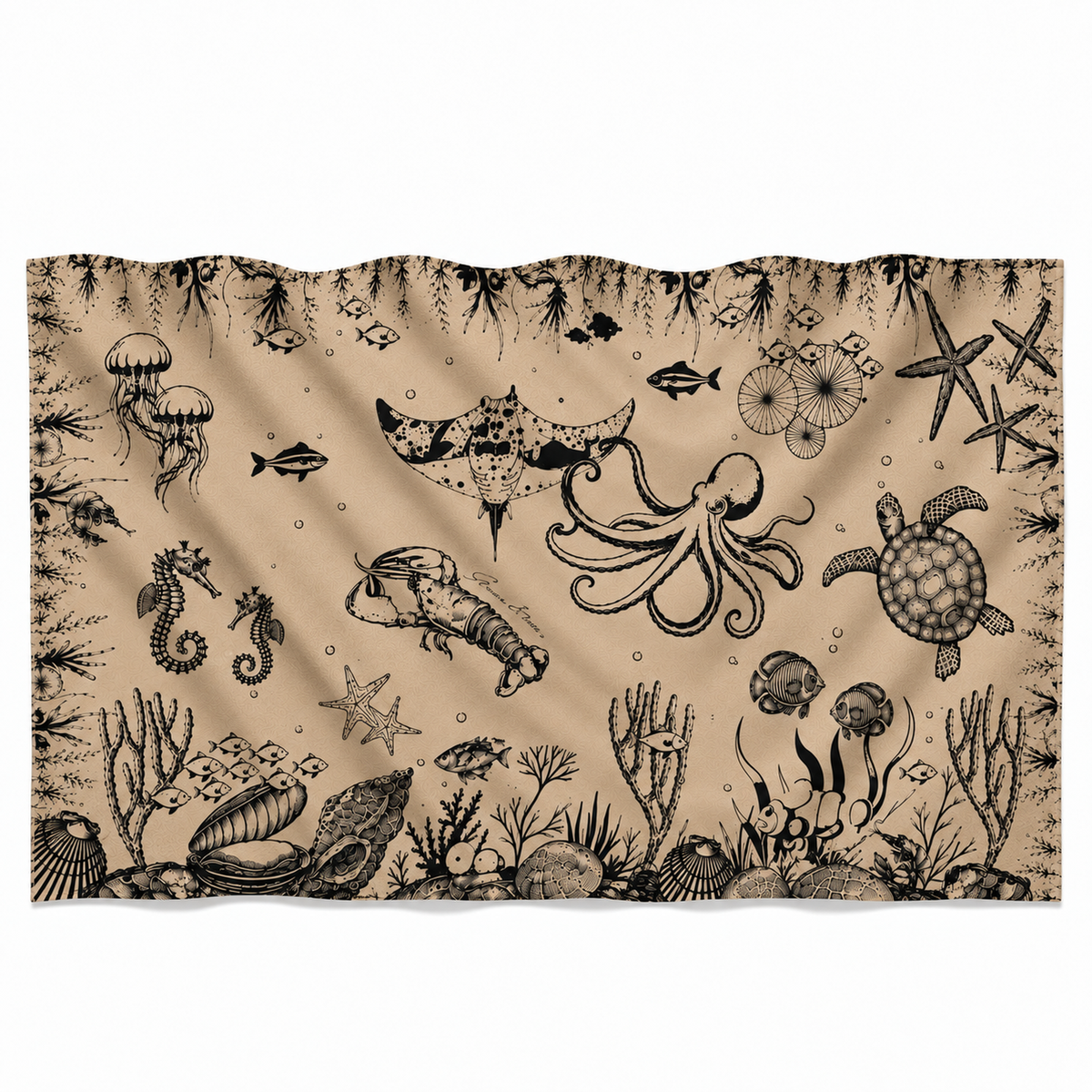 REEF FELTED CASHMERE SCARF - WHEAT