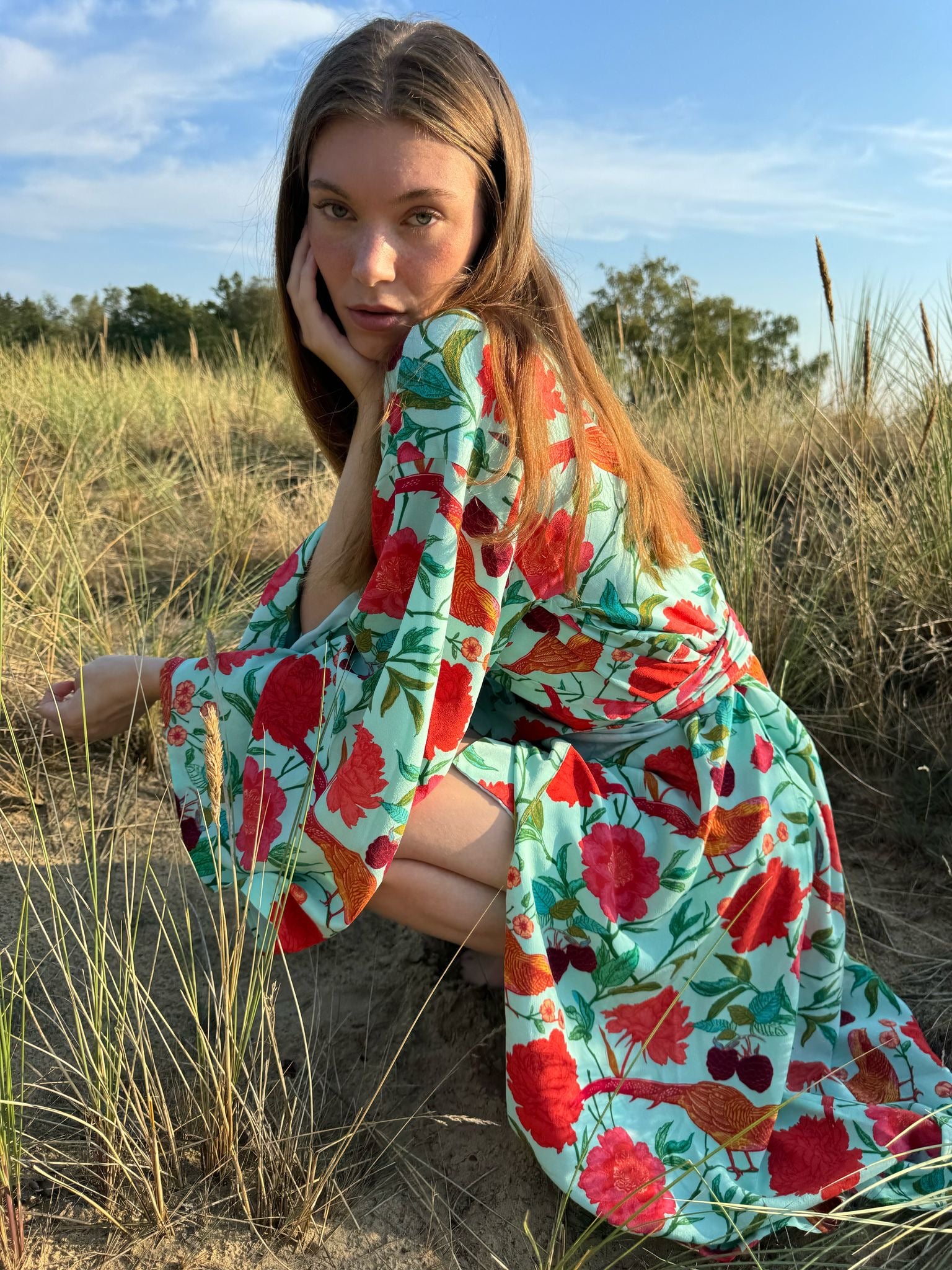 BIRD PARADISE KAMI KIMONO - DOUBLE SIDE