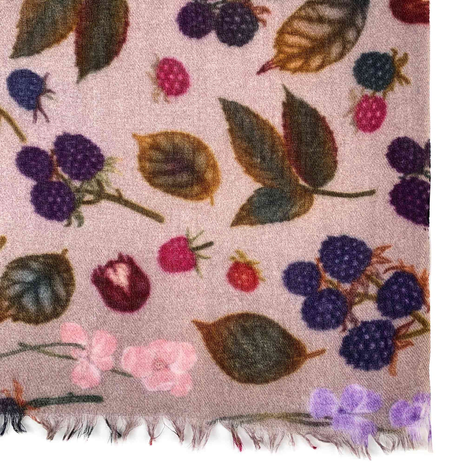 BERRY CASHMERE SCARF