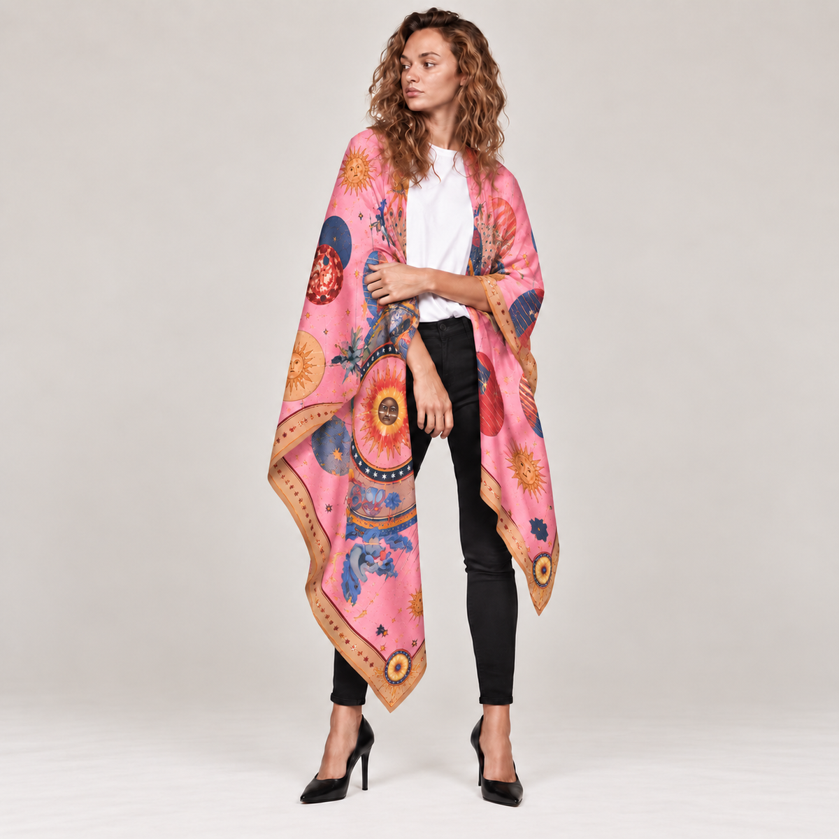 ASTRAEA CASHMERE SCARF - LIGHT ROSE