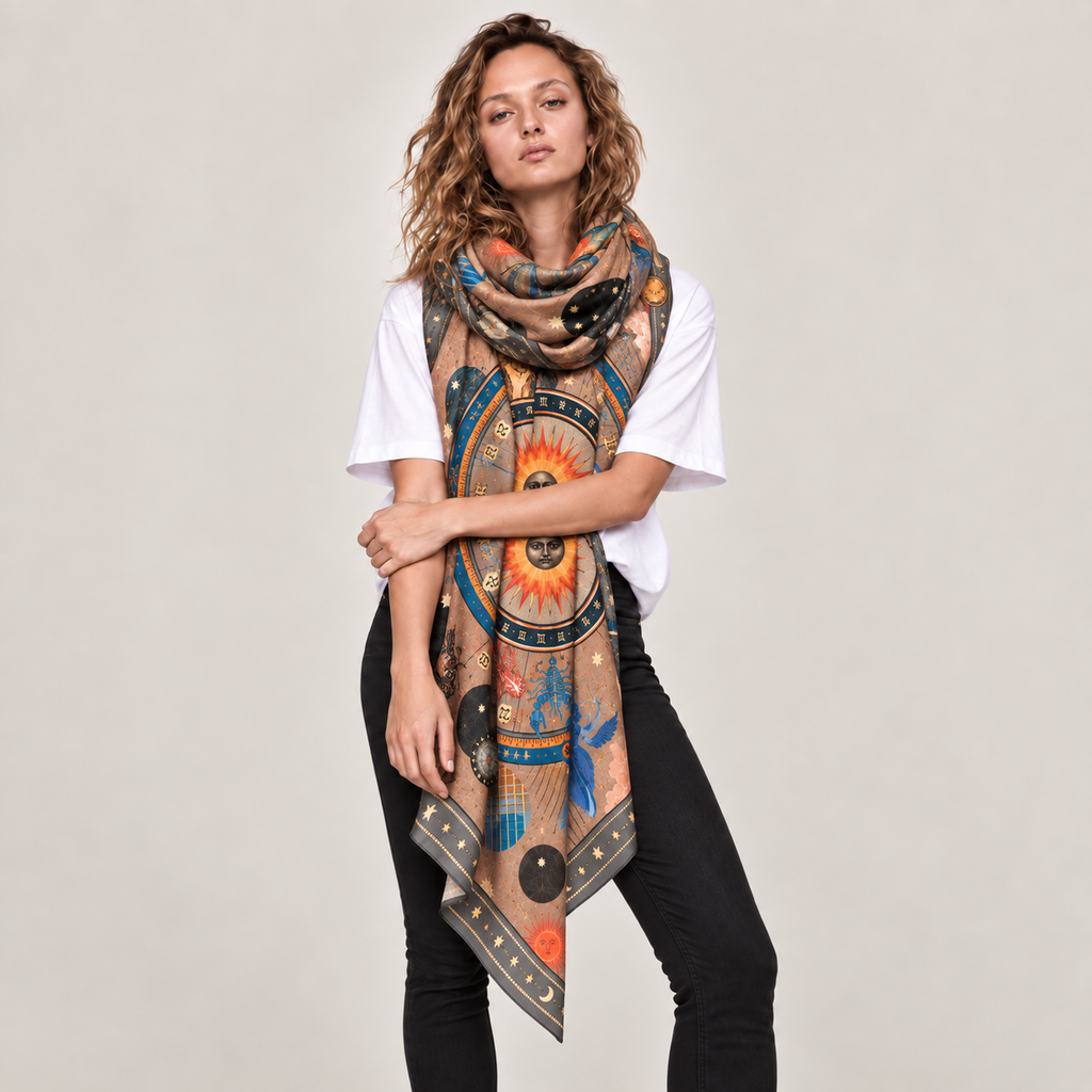 ASTRAEA CASHMERE SCARF - SEMOLINA