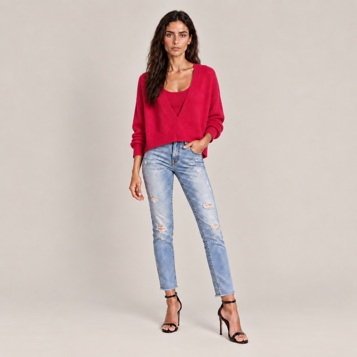 SELENA SWEATER - RASPBERRY