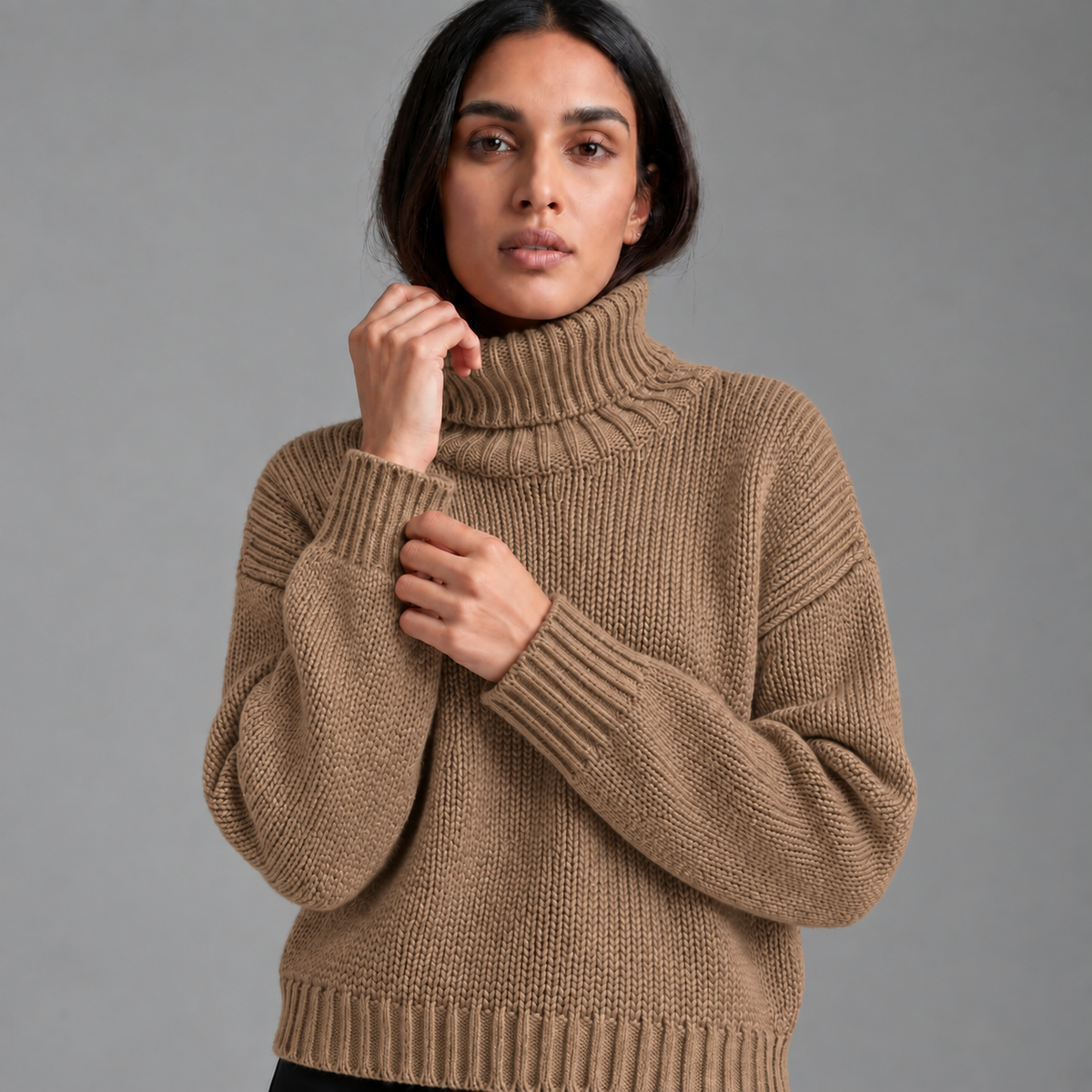 GABRIELLE SWEATER - SEMOLINA