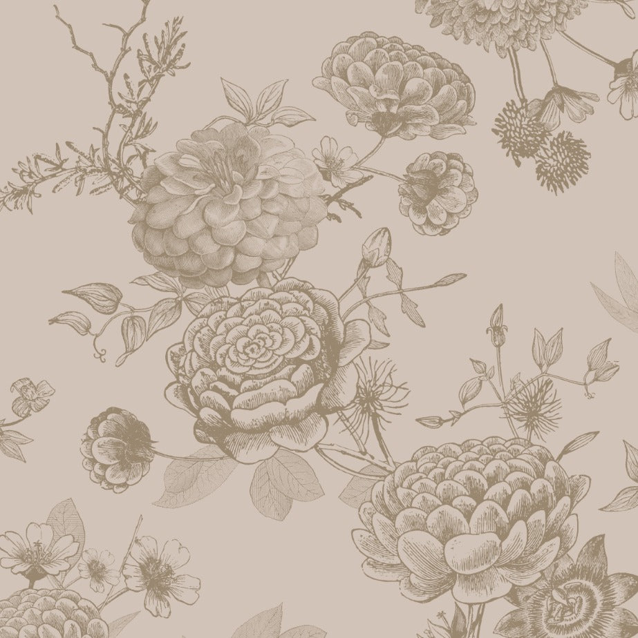 FLOWER EXPLOSION EVENING DRESS - LIGHT GREY/GREY