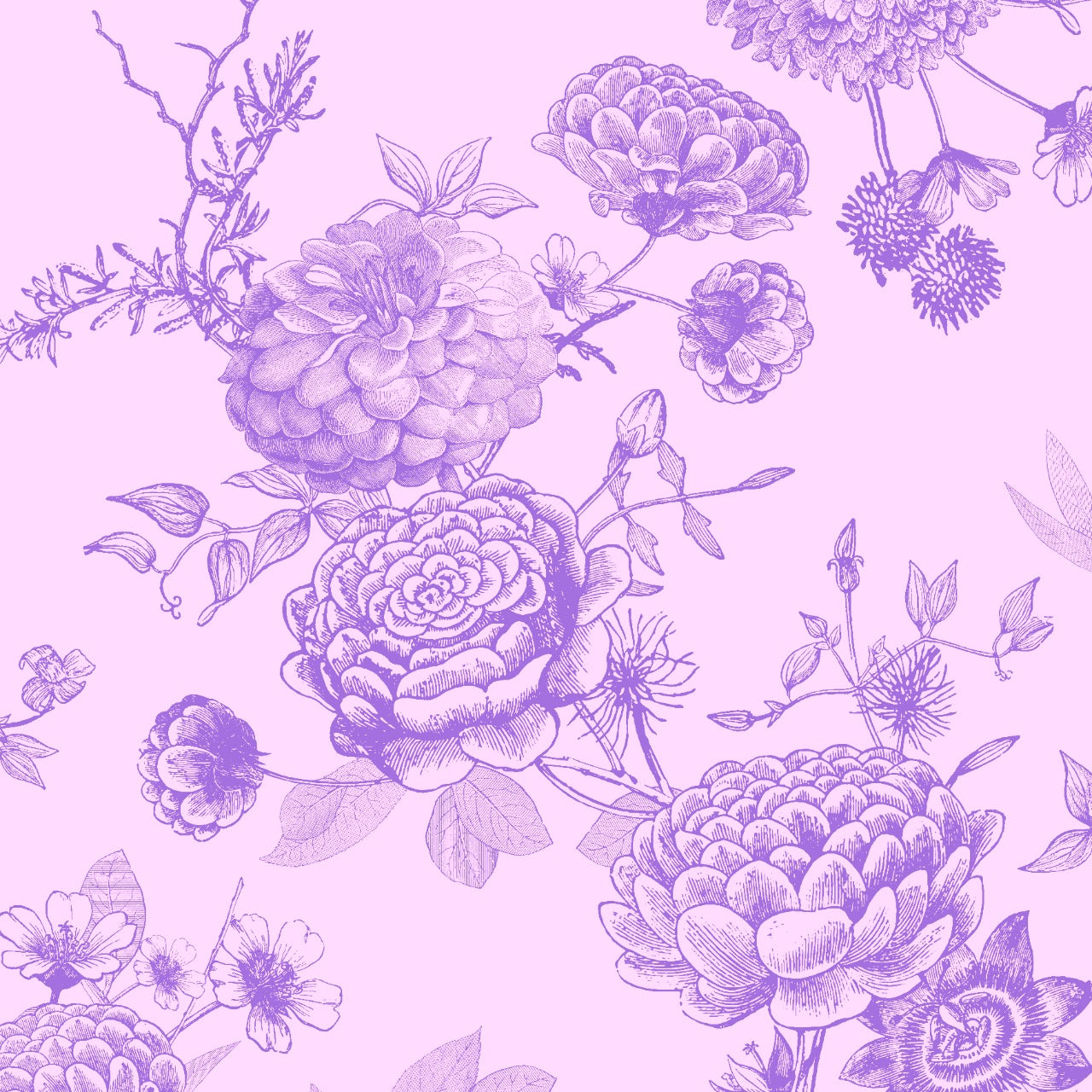 FLOWER EXPLOSION EVENING DRESS - LIGHT PURPLE/PURPLE