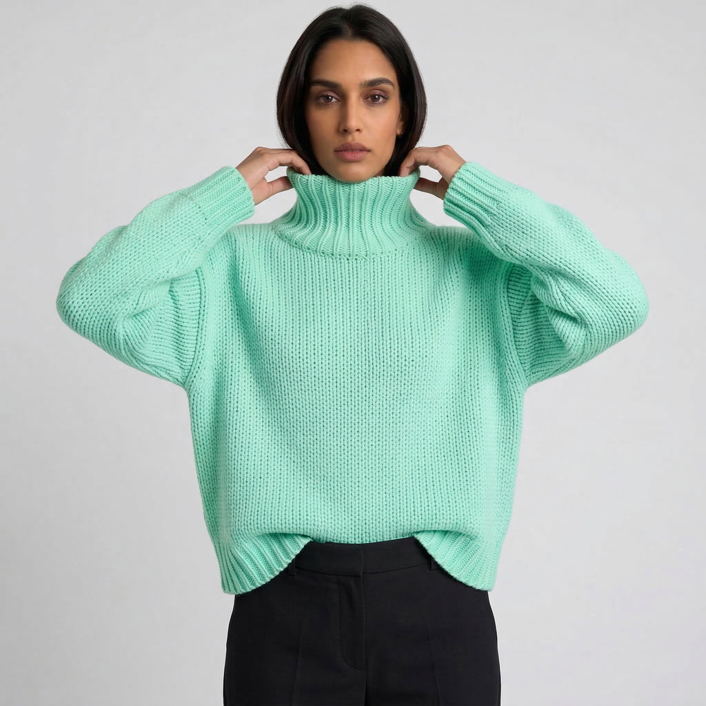 GABRIELLE SWEATER - SEA FOAM