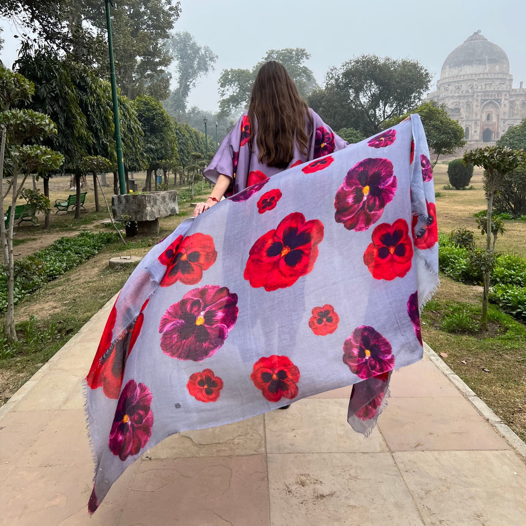 PANSY CASHMERE SCARF