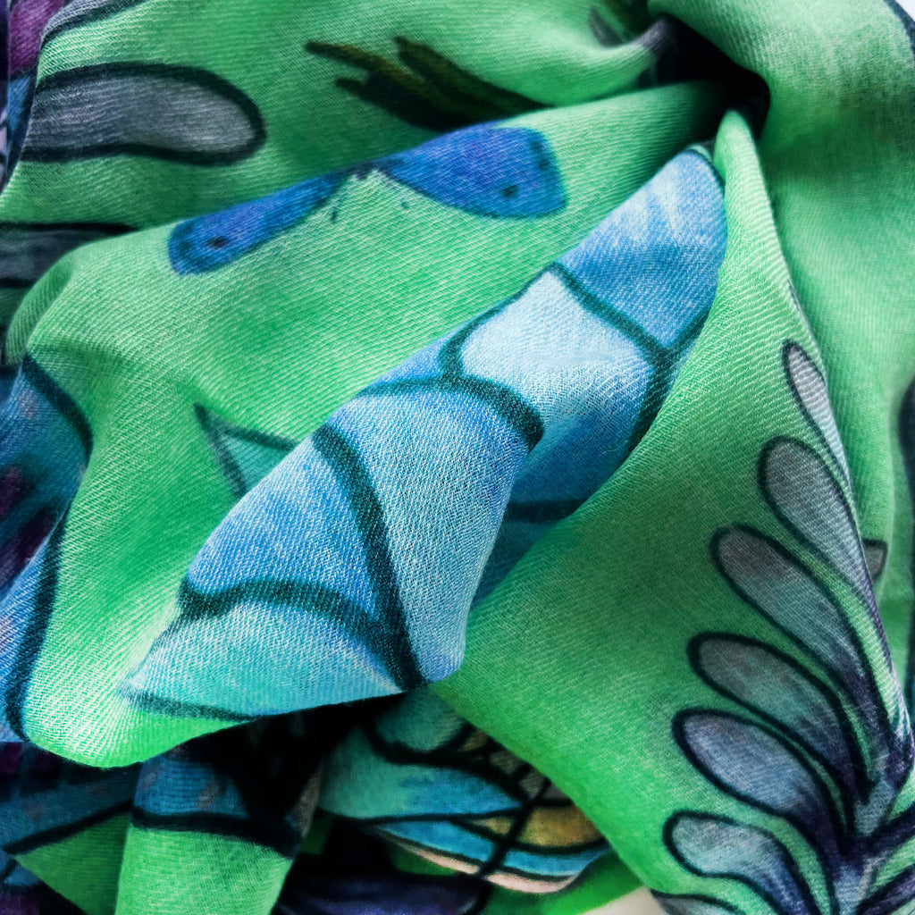 AZURE CASHMERE SCARF