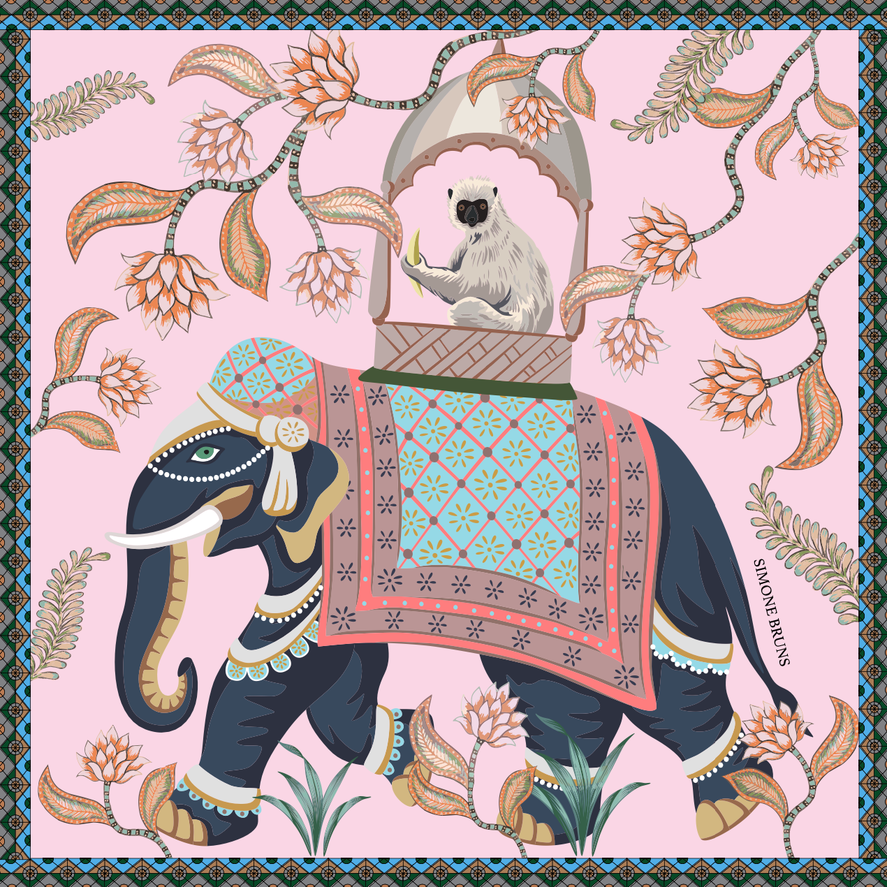 INDIANA SILK TUNIC - LIGHT ROSE