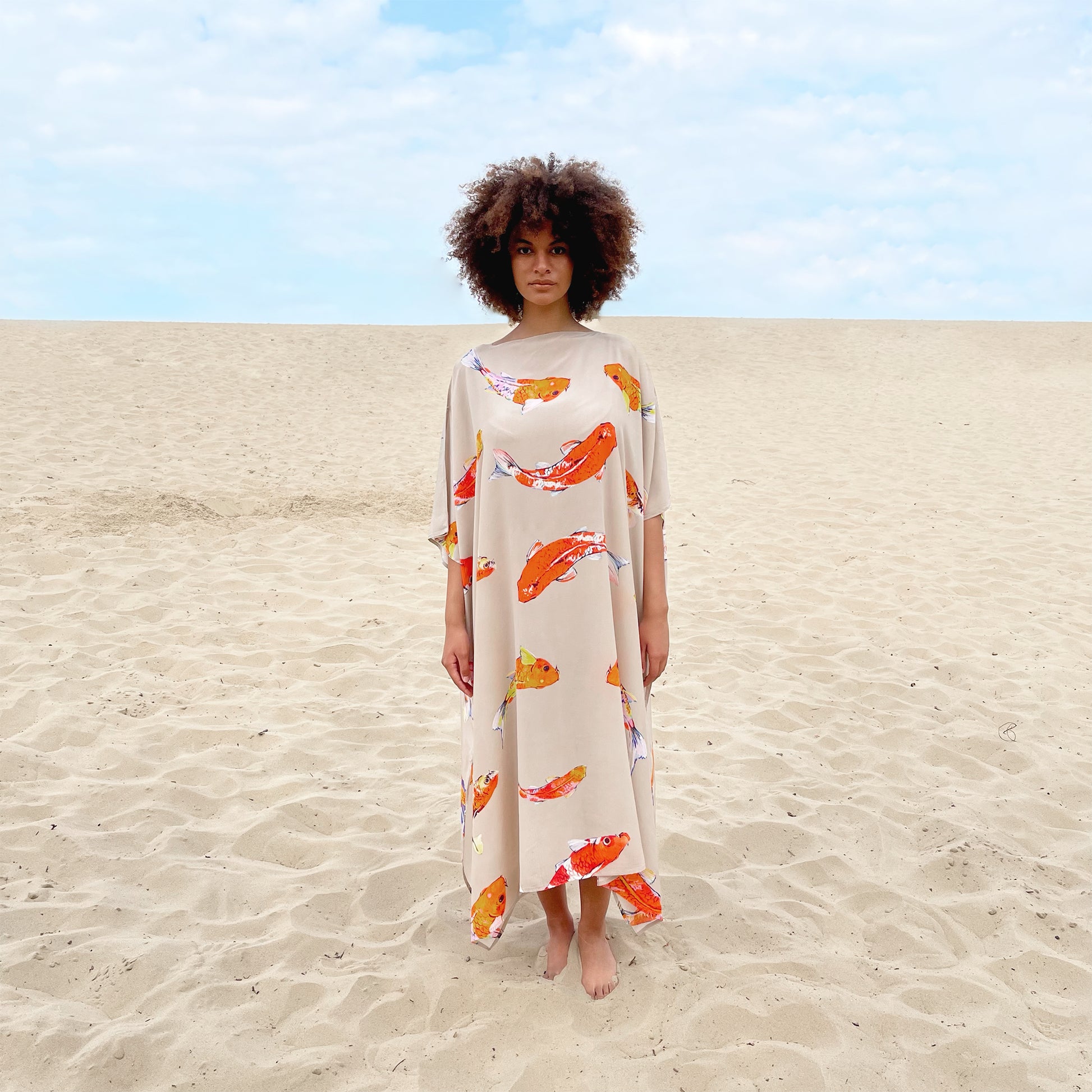 KOI SILK TUNIC - TAUPE