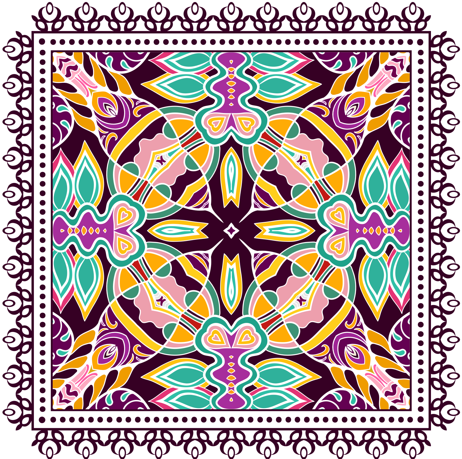 LUSH SILK TUNIC - DARK PURPLE