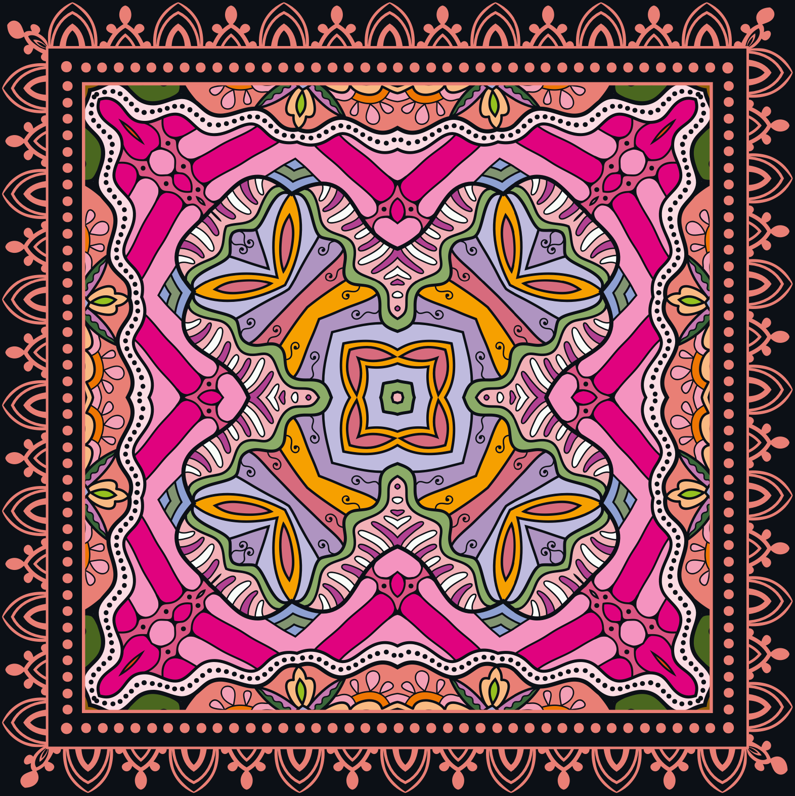 LUSH SILK TUNIC - PINK