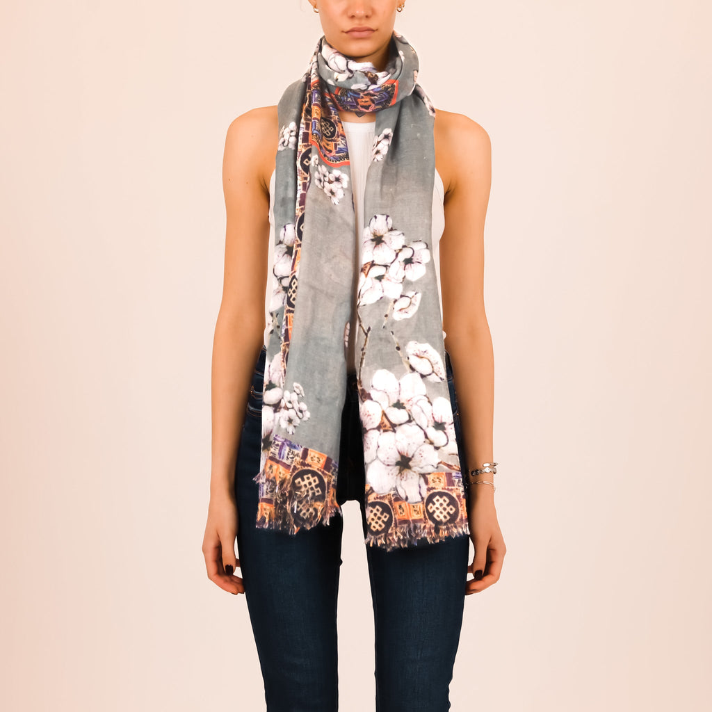 ELEPHANT CEREMONY CASHMERE SCRAF