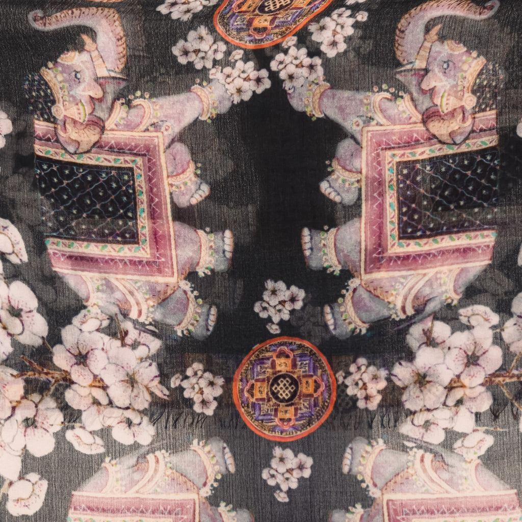 ELEPHANT CEREMONY CASHMERE SCRAF