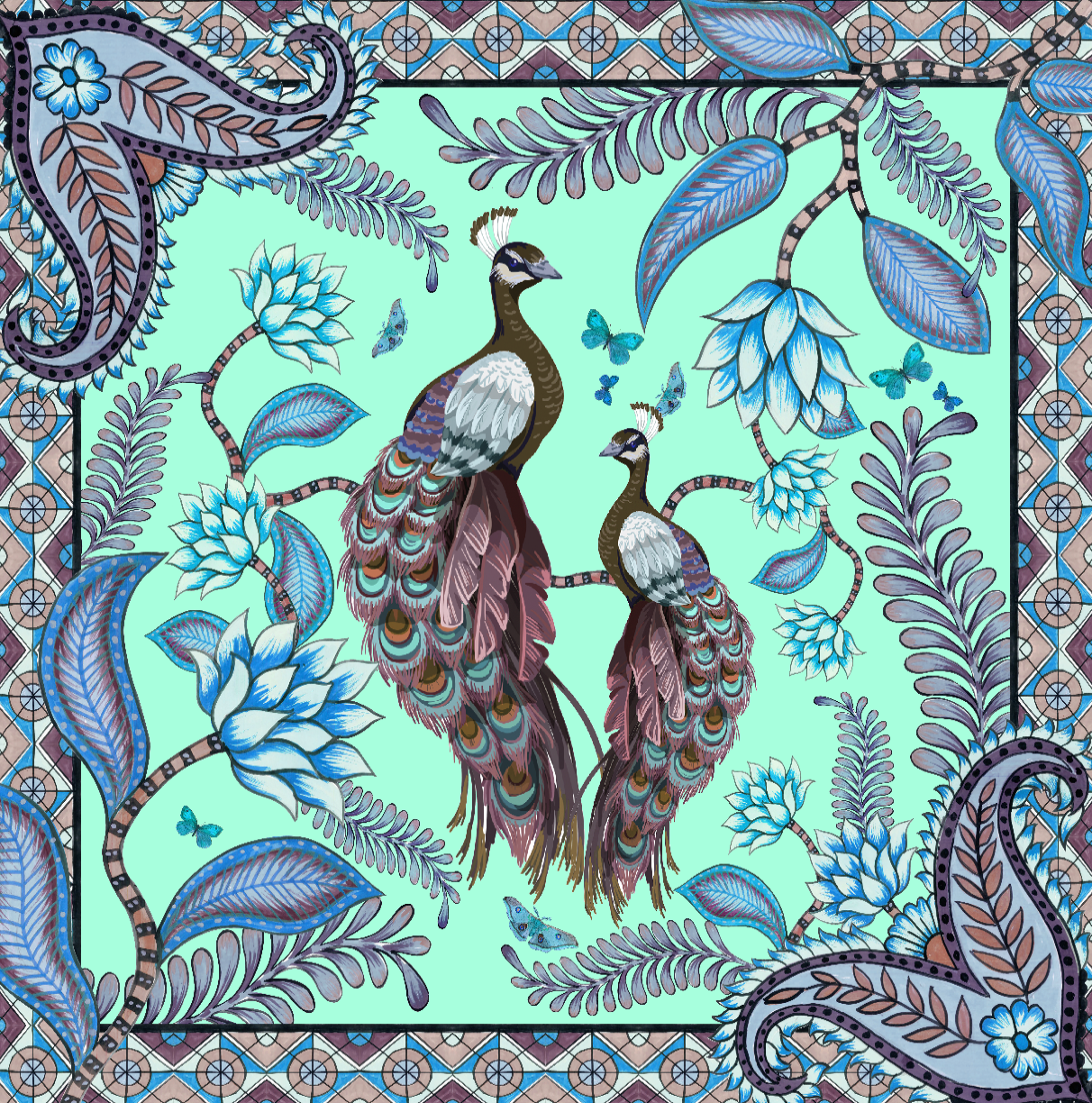 AZURE SILK TUNIC - MINT