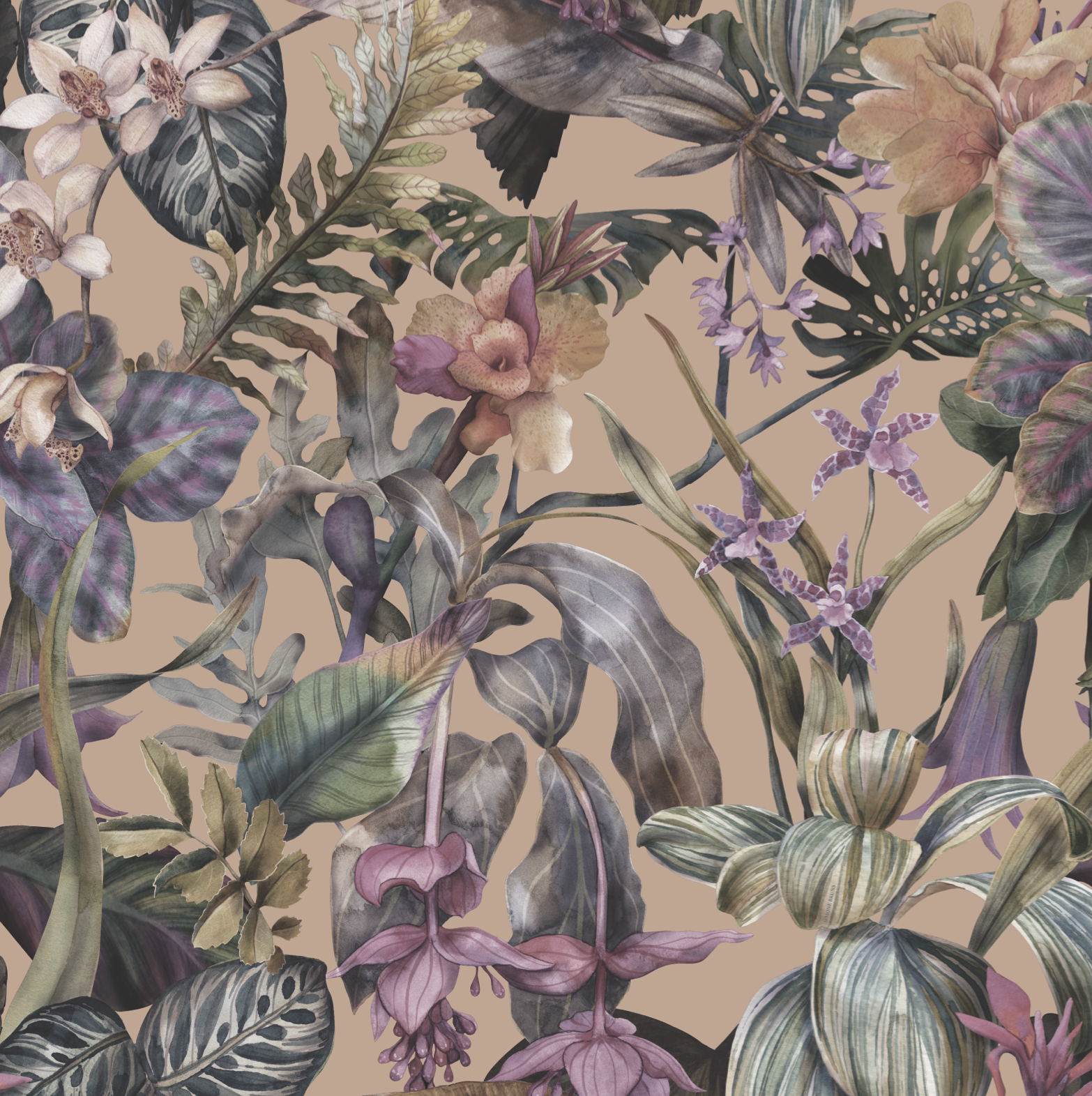 ORCHEDIA SILK TUNIC - TAUPE