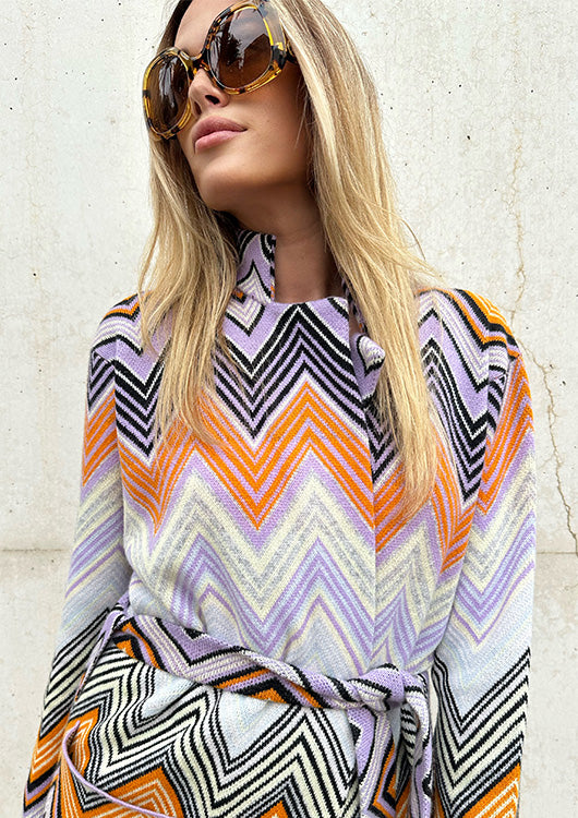 MAISON CARDIGAN - PINK/GREY