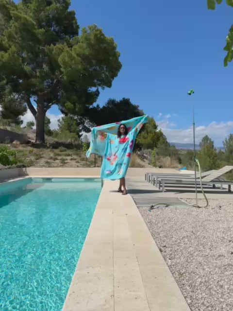 FISHTALE SILK TUNIC - LIGHT BLUE