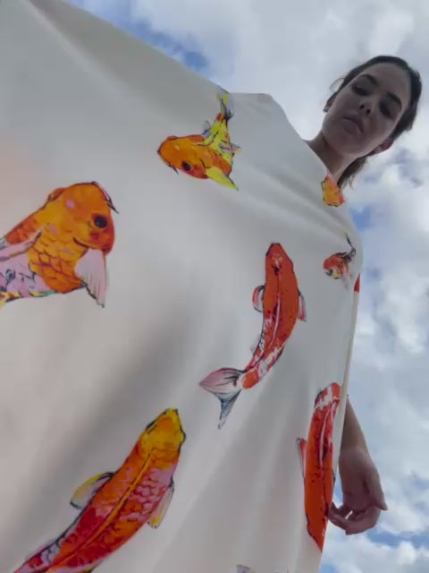 KOI SILK TUNIC - WHITE