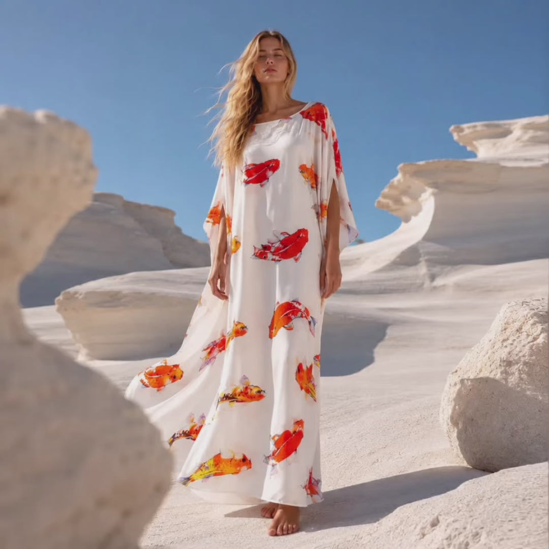 KOI SILK TUNIC - WHITE
