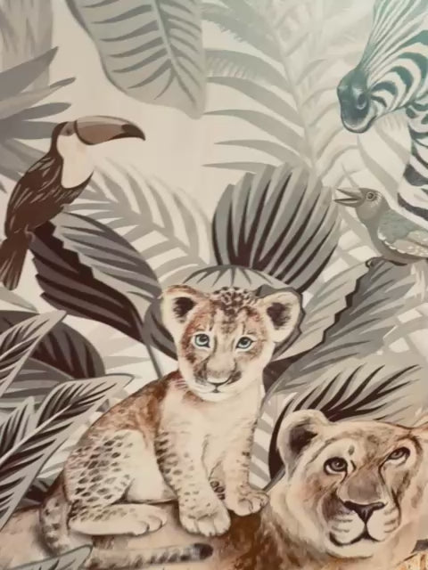 ELE JUNGLE SILK TUNIC - LIGHT GREY