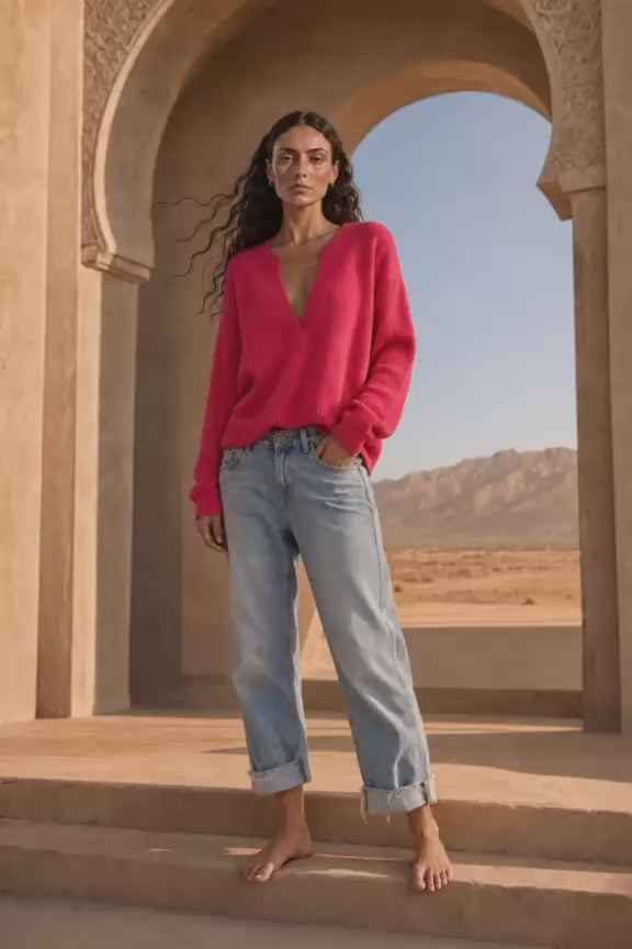 SELENA SWEATER - RASPBERRY