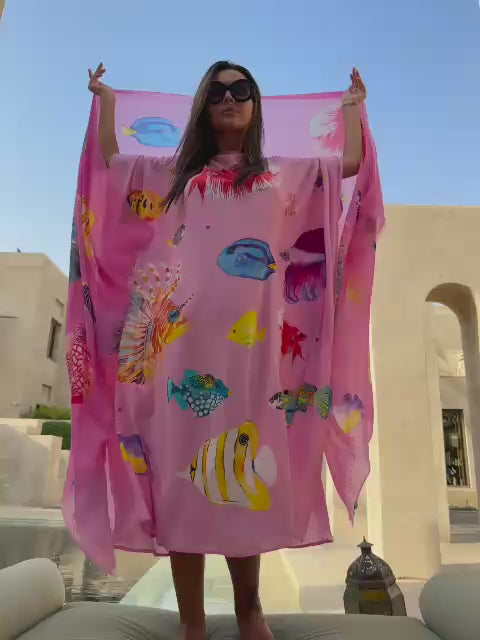 FISHTALE SILK TUNIC - ROSE