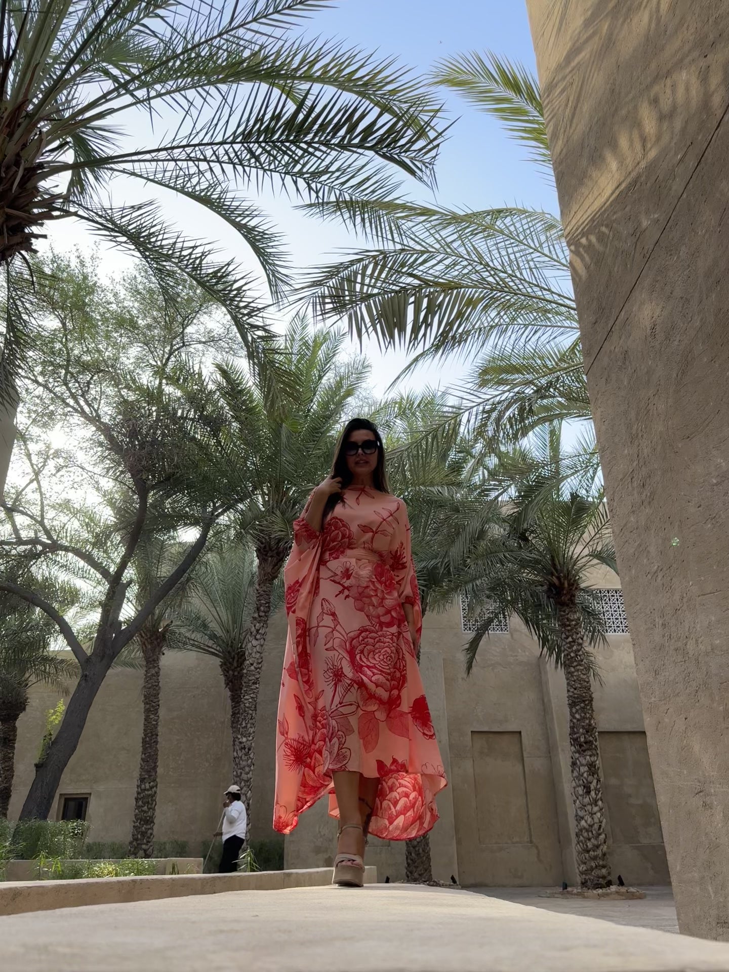 FLOWER EXPLOSION EVENING DRESS - ROSE/RED