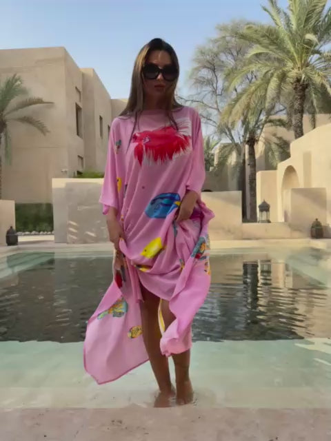 FISHTALE SILK TUNIC - ROSE