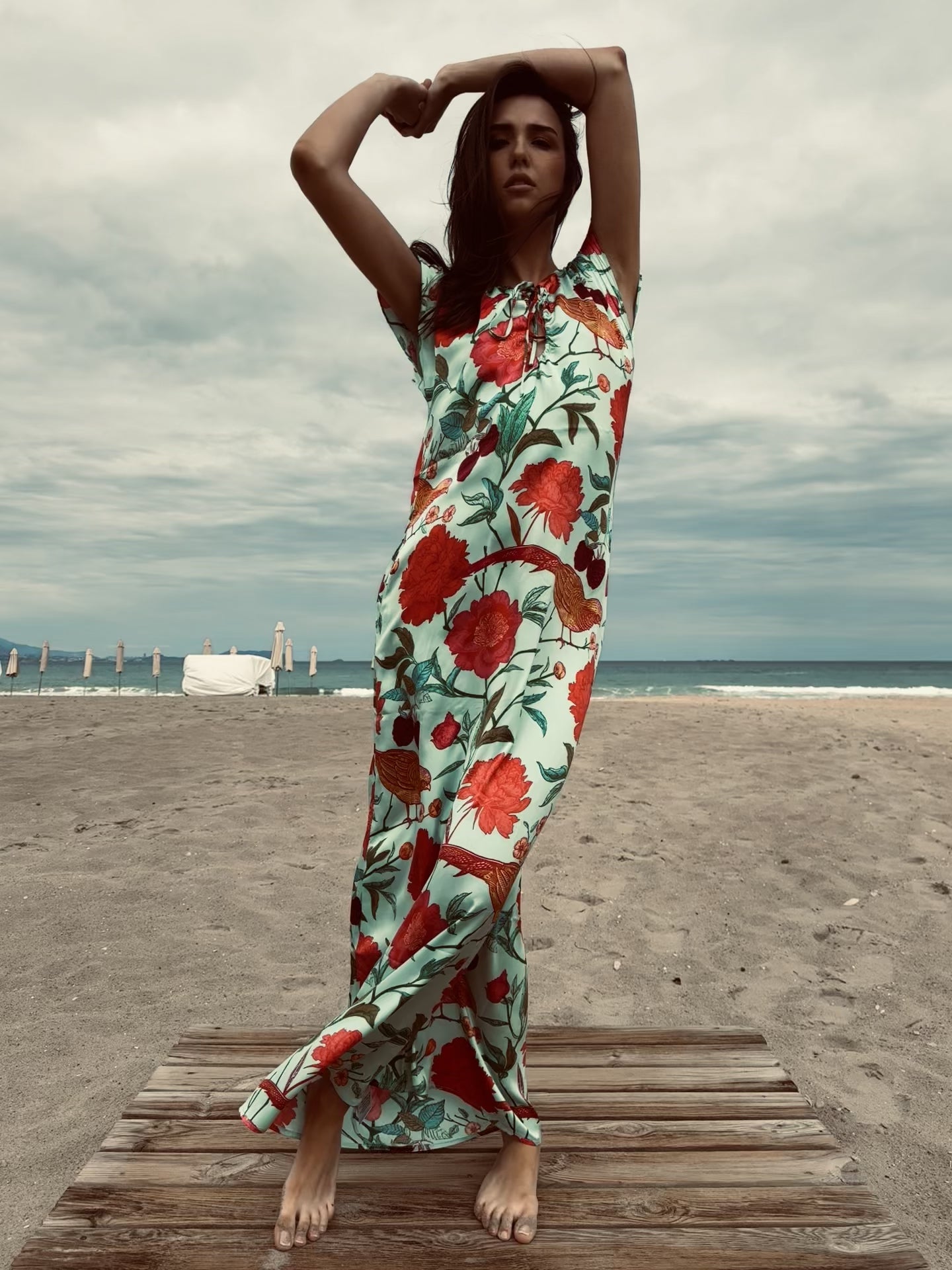 BIRD PARADISE KIMI DRESS - MINT