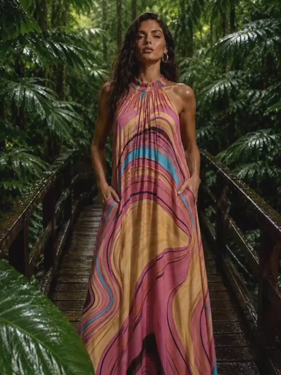 SWIRL NIGHT DRESS - ROSE