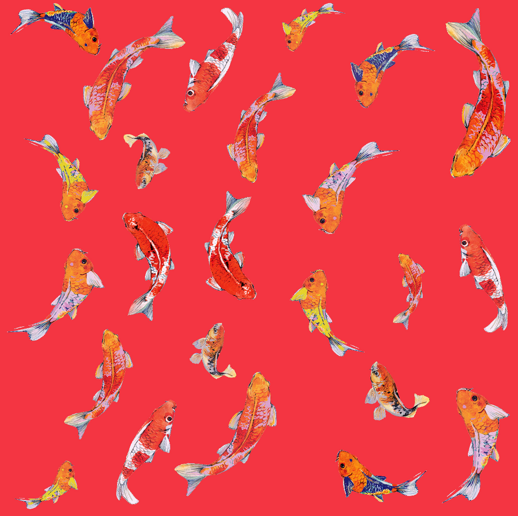 KOI SILK TUNIC - RED