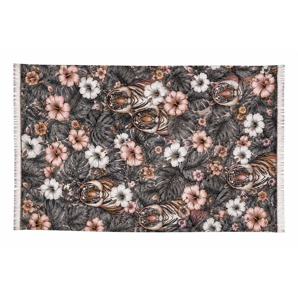 TIGRIS CASHMERE SCARF - LIGHT ROSE