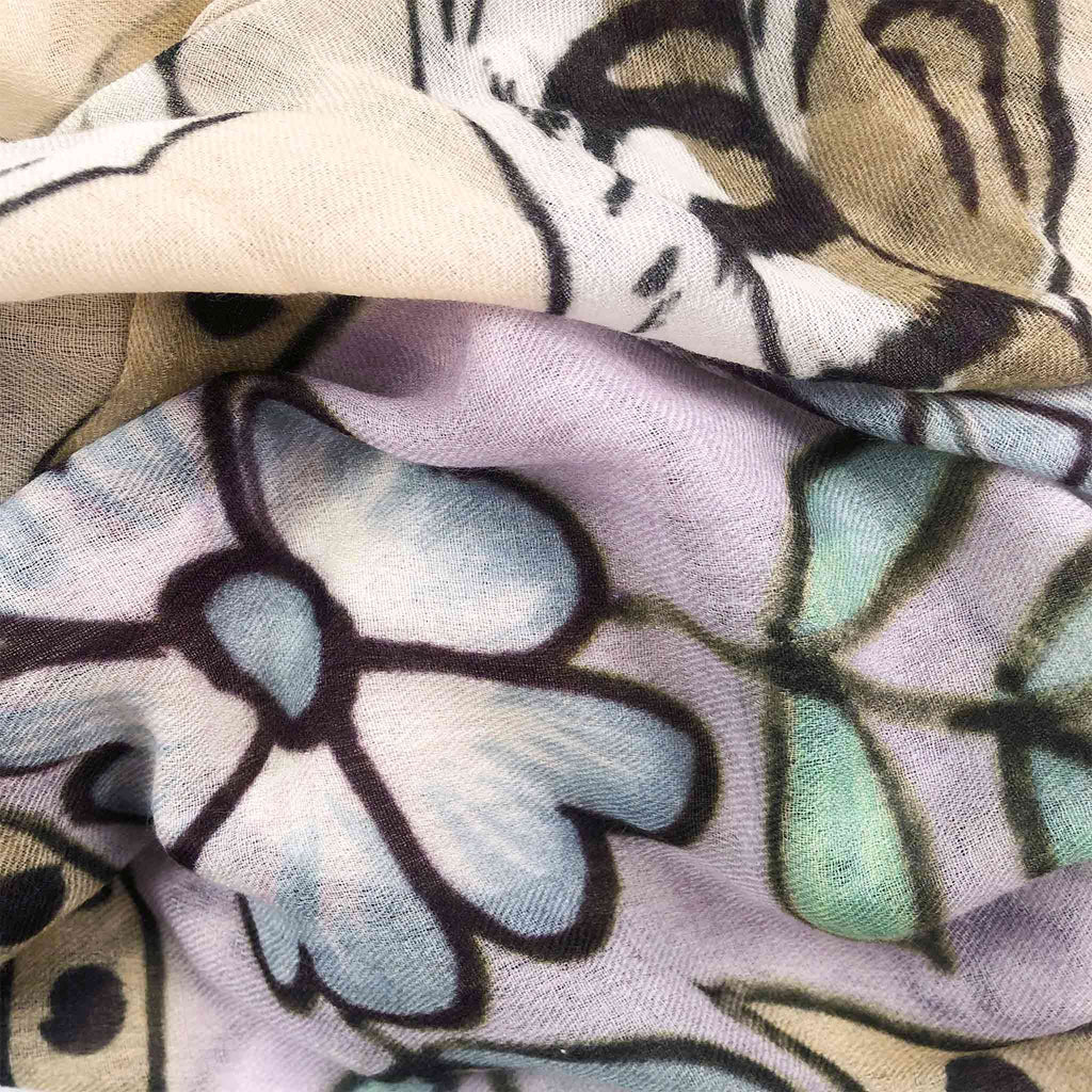 TIGER & JUNGLE CASHMERE SCARF LARGE