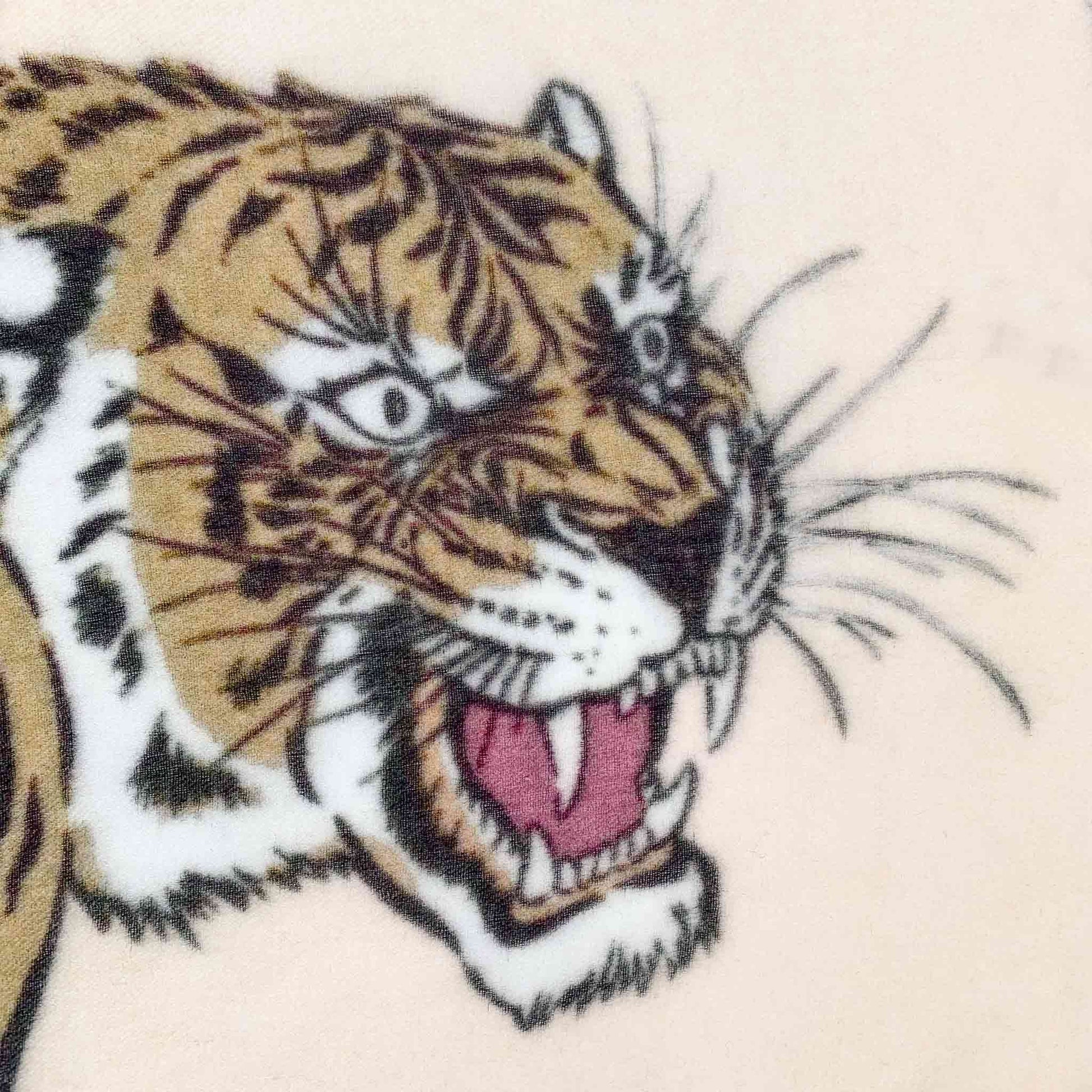 TIGER & JUNGLE CASHMERE SCARF LARGE