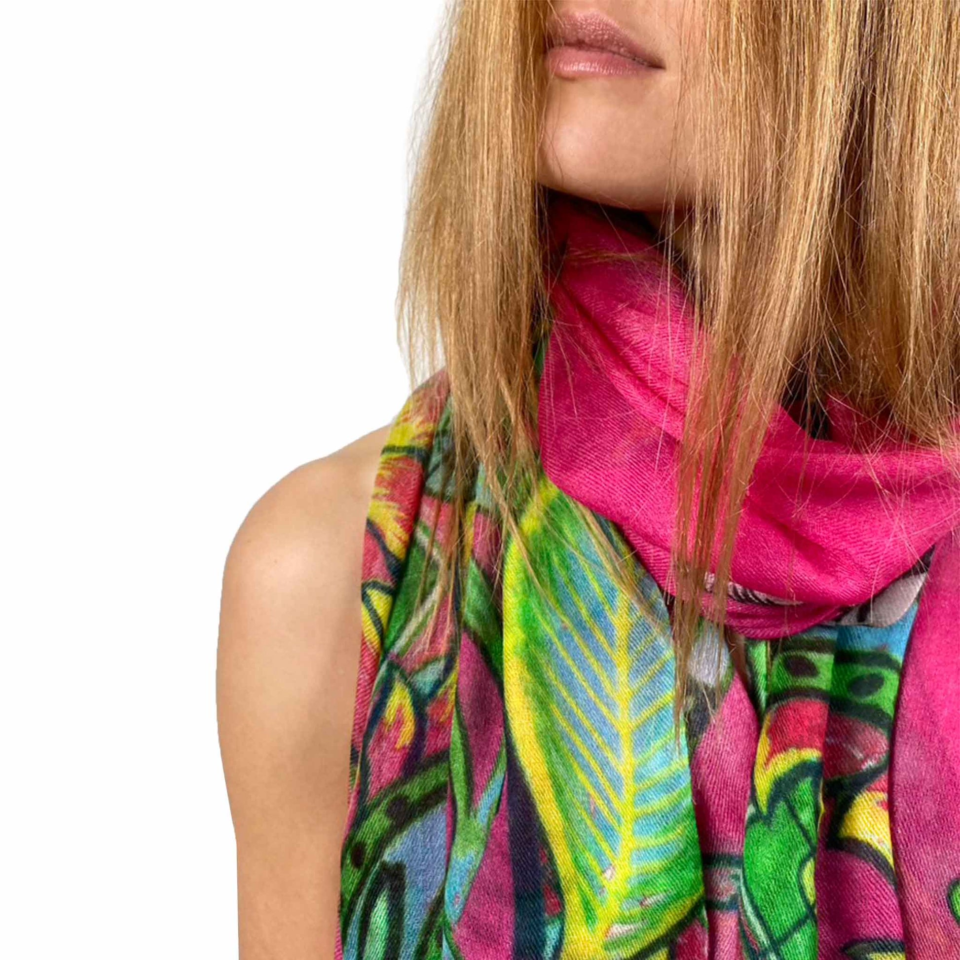 TIGER & JUNGLE CASHMERE SCARF LARGE