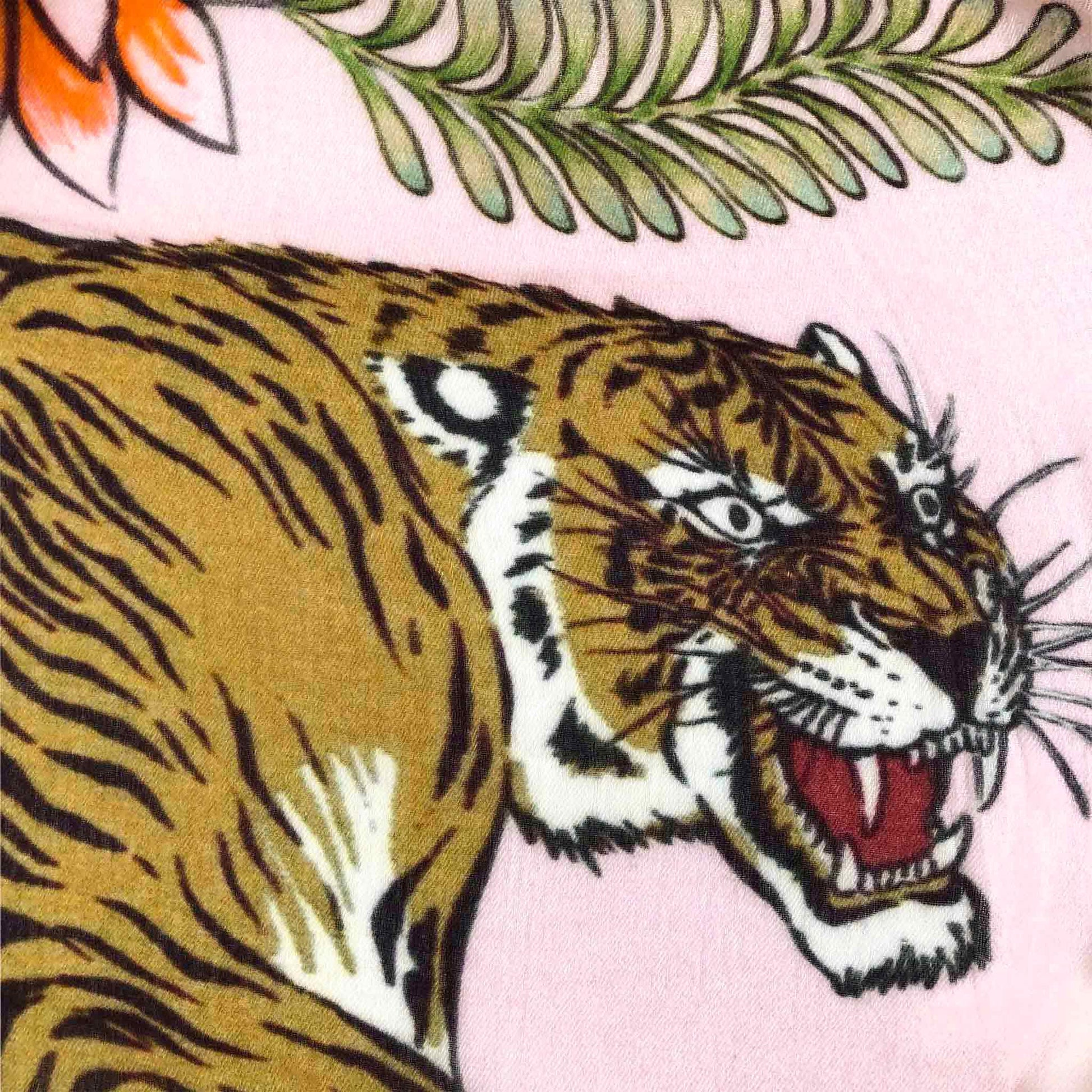 TIGER & JUNGLE CASHMERE SCARF LARGE