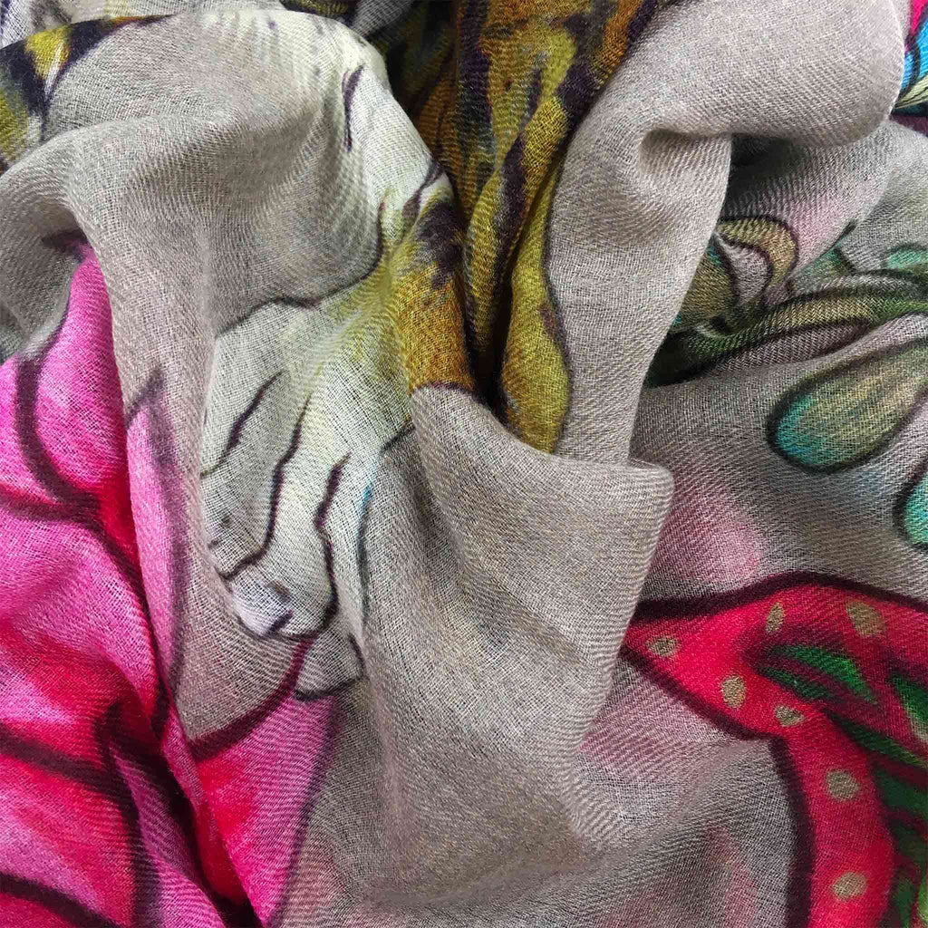 TIGER & JUNGLE CASHMERE SCARF LARGE