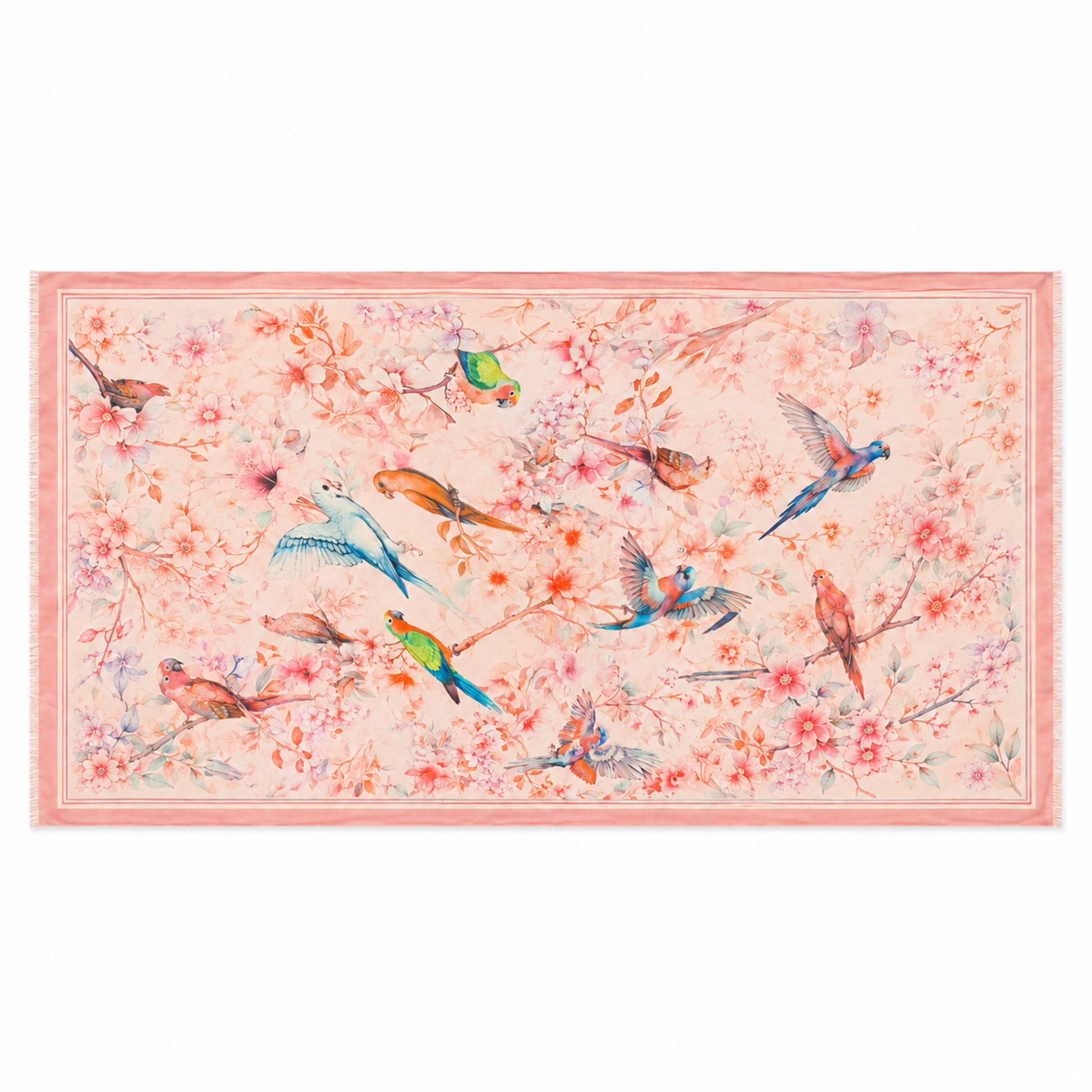 VELVET Regular Rectangular Shawl - rose