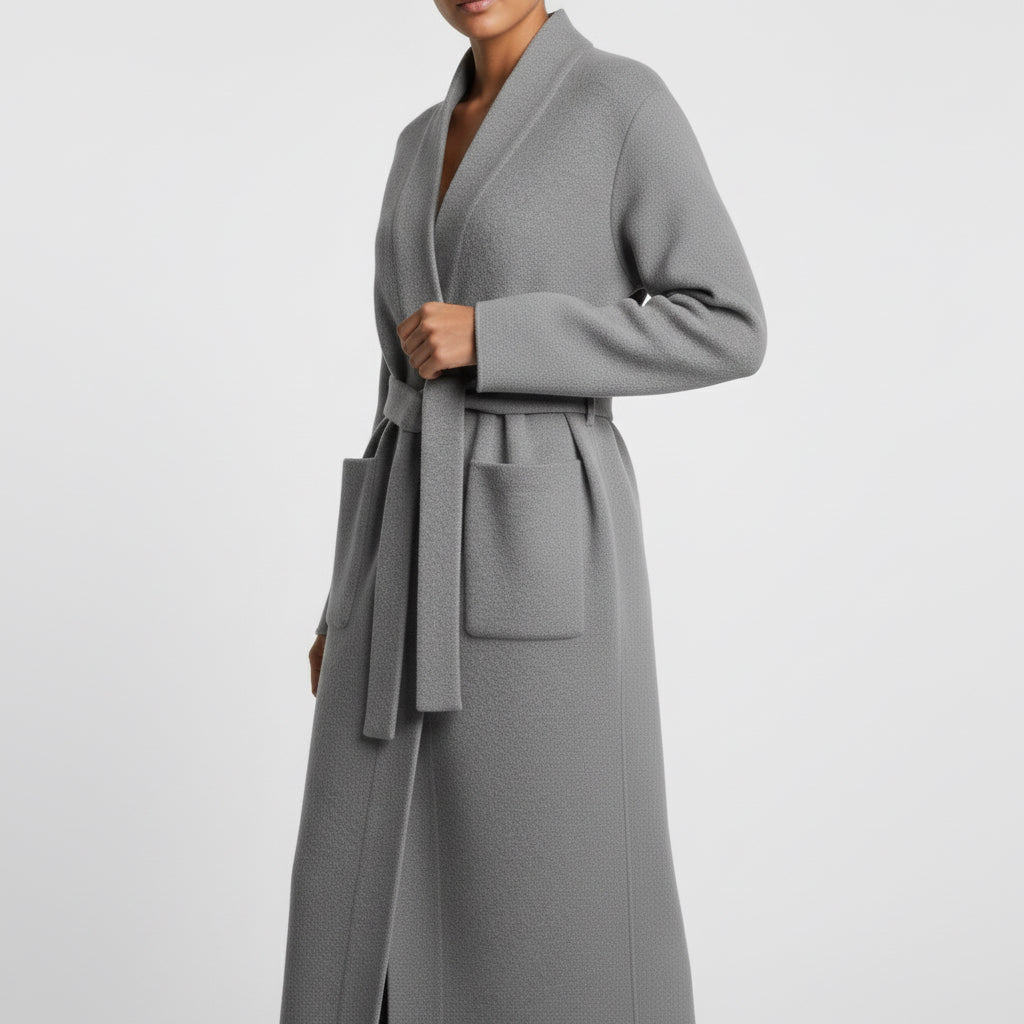 BRUSHED MAISON CARDIGAN - GREY