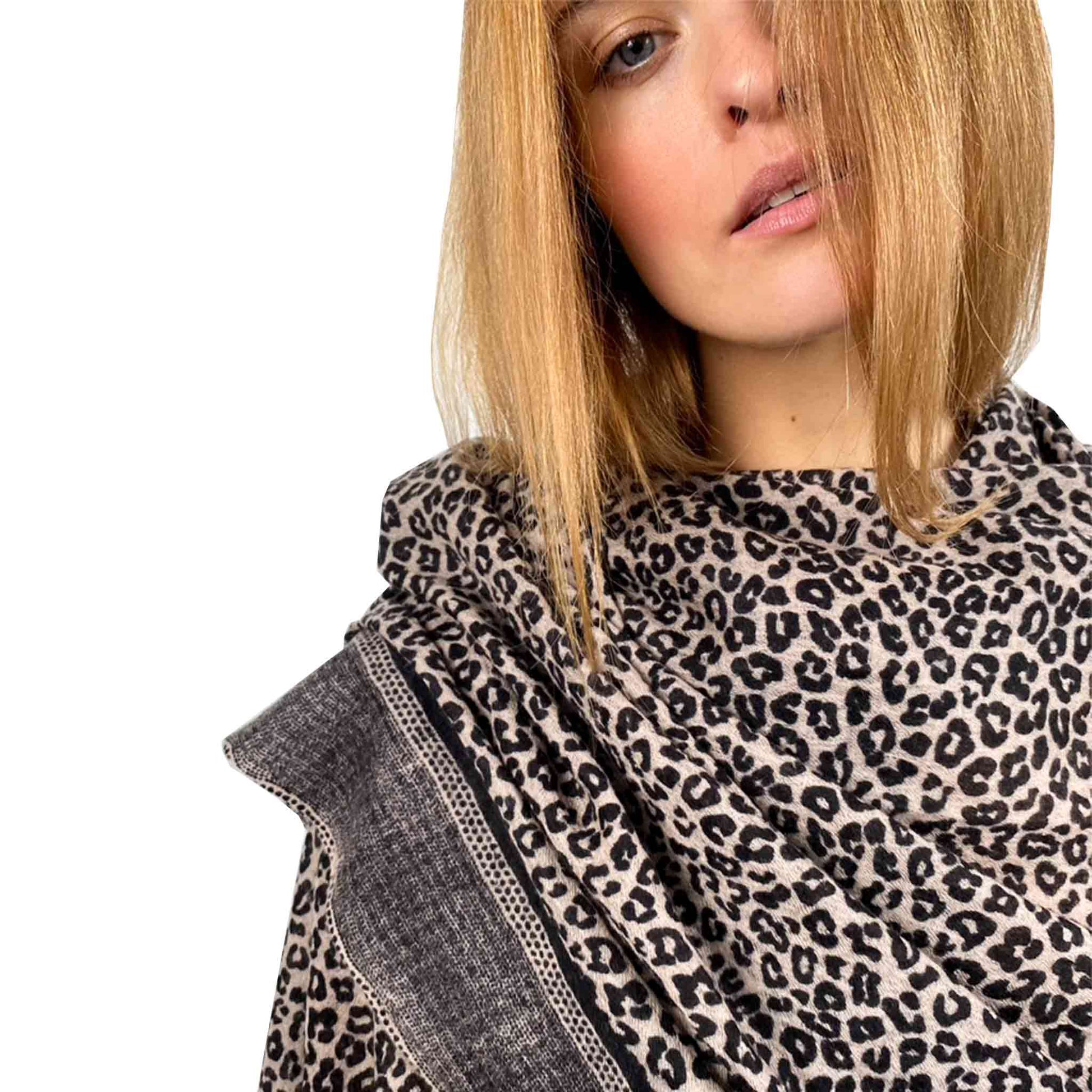 WE LOVE LEO FELTED CASHMERE SCARF