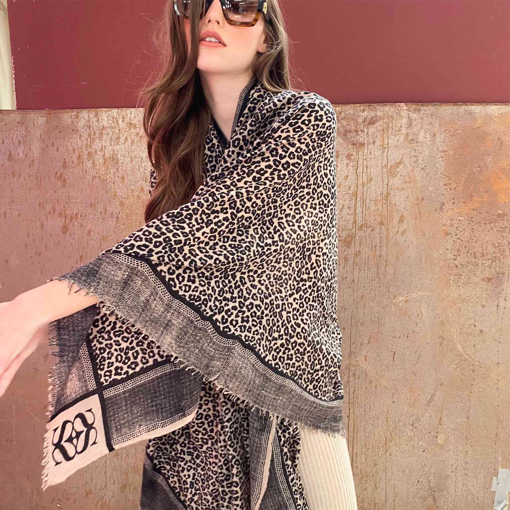 WE LOVE LEO FELTED CASHMERE SCARF