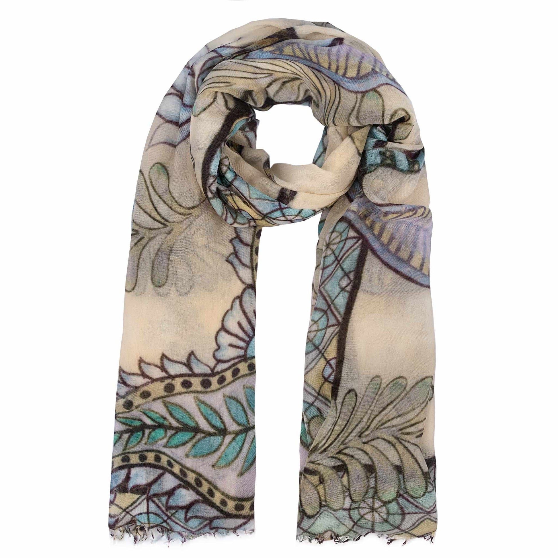 TIGER & JUNGLE CASHMERE SCARF LARGE